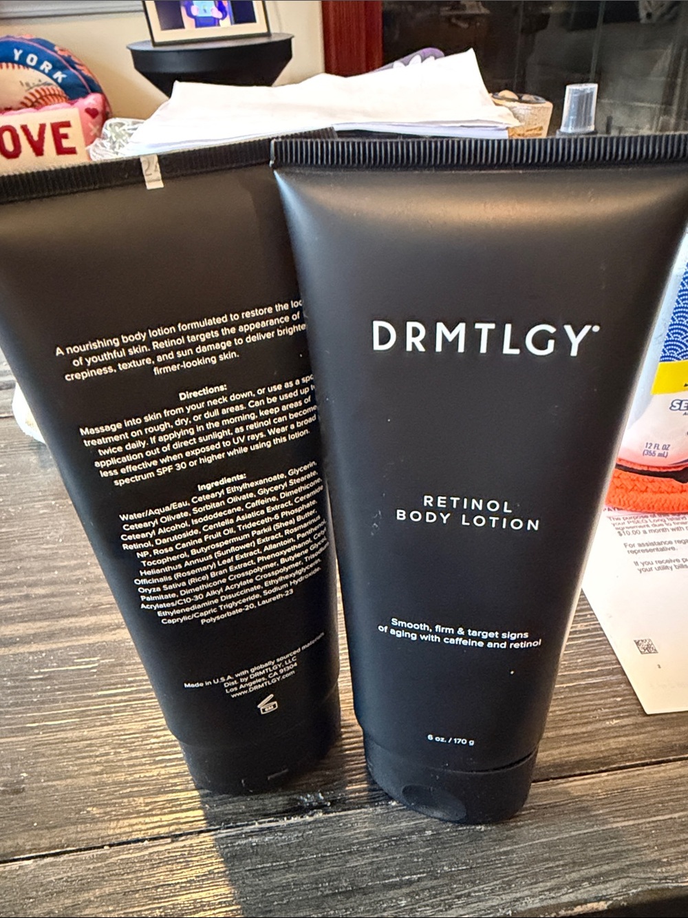 DRMTLGY Retinol Body Lotion - Black Tubes (2) Brand New. Sealed. - Picture 2 of 3